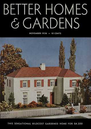 Better Homes & Gardens November 1936 Magazine Cover