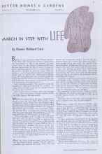 Better Homes & Gardens November 1936 Magazine Article: MARCH IN STEP WITH LIFE