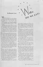 Better Homes & Gardens November 1936 Magazine Article: WHEN DO WE EAT?