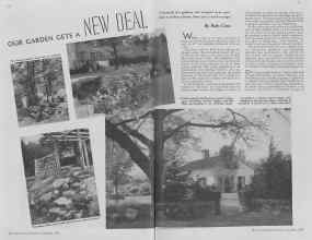 Better Homes & Gardens November 1936 Magazine Article: OUR GARDEN GETS A NEW DEAL
