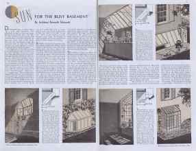 Better Homes & Gardens November 1936 Magazine Article: SUN FOR THE BUSY BASEMENT