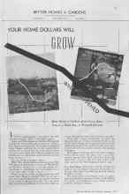 Better Homes & Gardens January 1937 Magazine Article: YOUR HOME DOLLARS WILL GROW