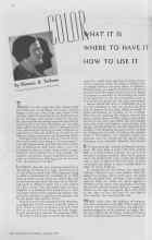 Better Homes & Gardens January 1937 Magazine Article: COLOR WHERE TO HAVE IT HOW TO USE IT