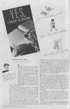 Better Homes & Gardens January 1937 Magazine Article: YES, I KEEP A DIARY