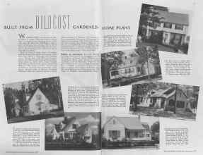 Better Homes & Gardens January 1937 Magazine Article: BUILT FROM BILDCOST GARDENED HOME PLANS