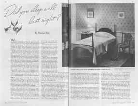 Better Homes & Gardens January 1937 Magazine Article: Did you sleep well last night?