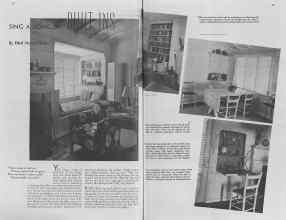 Better Homes & Gardens January 1937 Magazine Article: SING A SONG OF BUILT-INS