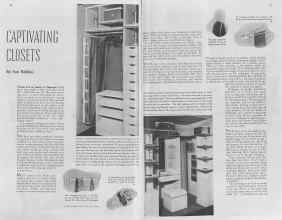 Better Homes & Gardens January 1937 Magazine Article: CAPTIVATING CLOSETS