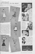 Better Homes & Gardens February 1937 Magazine Article: APRONS TO THE FRONT!
