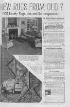 Better Homes & Gardens February 1937 Magazine Article: NEW RUCS FROM OLD?