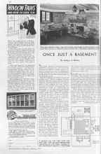 Better Homes & Gardens February 1937 Magazine Article: ONCE JUST A BASEMENT