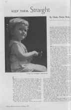 Better Homes & Gardens February 1937 Magazine Article: KEEP THEM Straight