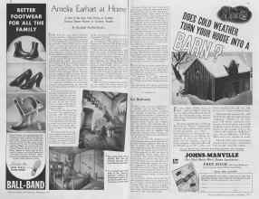 Better Homes & Gardens February 1937 Magazine Article: Amelia Earhart at Home