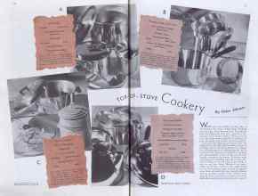 Better Homes & Gardens February 1937 Magazine Article: TOP OF-STOVE Cookery