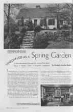 Better Homes & Gardens March 1937 Magazine Article: UNRUFFLED AS A A visit to the home of Mr. Spring Garden