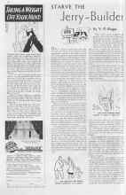 Better Homes & Gardens March 1937 Magazine Article: STARVE THE Jerry-Builder
