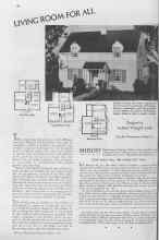 Better Homes & Gardens March 1937 Magazine Article: LIVING ROOM FOR ALL
