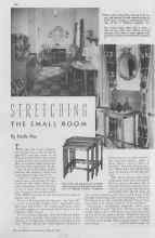 Better Homes & Gardens March 1937 Magazine Article: STRETCHING THE SMALL ROOM