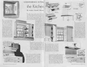 Better Homes & Gardens March 1937 Magazine Article: CONVENIENCE ENTERS the Kitchen