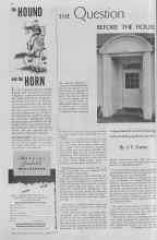Better Homes & Gardens April 1937 Magazine Article: THE Question BEFORE THE HOUSE