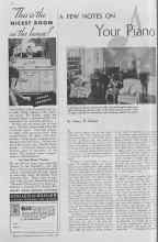 Better Homes & Gardens April 1937 Magazine Article: A FEW NOTES ON Your Piano
