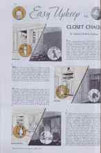 Better Homes & Gardens April 1937 Magazine Article: Easy Upkeep CLOSET CHAOS