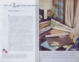 Better Homes & Gardens April 1937 Magazine Article: NEWS OF new HOME-FURNISHINGS