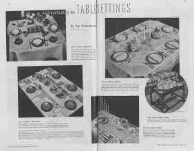 Better Homes & Gardens April 1937 Magazine Article: ADVENTURES IN TABLE SETTINGS