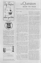 Better Homes & Gardens May 1937 Magazine Article: THE Question BEFORE THE HOUSE