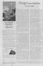 Better Homes & Gardens May 1937 Magazine Article: Design in the Small Home