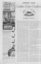 Better Homes & Gardens May 1937 Magazine Article: UPROOT YOUR Garden Gate-Crashers