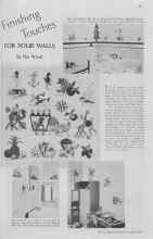 Better Homes & Gardens May 1937 Magazine Article: Finishing Touches FOR YOUR WALLS