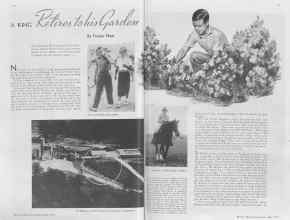Better Homes & Gardens May 1937 Magazine Article: A KING Retires to his Garden