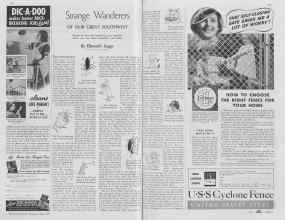 Better Homes & Gardens May 1937 Magazine Article: Strange Wanderers OF OUR GREAT SOUTHWEST