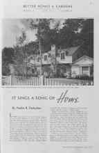 Better Homes & Gardens June 1937 Magazine Article: IT SINGS A SONG OF Home