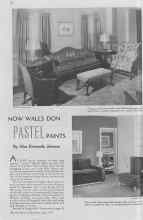 Better Homes & Gardens June 1937 Magazine Article: NOW WALLS DON PASTEL PAINTS