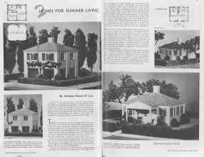 Better Homes & Gardens June 1937 Magazine Article: HOMES FOR SUMMER LIVING