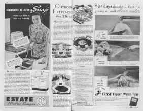 Better Homes & Gardens June 1937 Magazine Article: OUTDOOR FIREPLACES Plans, 25c ...