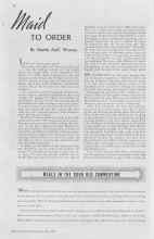 Better Homes & Gardens July 1937 Magazine Article: Maid TO ORDER