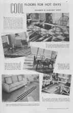 Better Homes & Gardens July 1937 Magazine Article: COOL FLOORS FOR HOT DAYS