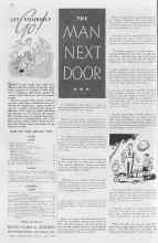 Better Homes & Gardens July 1937 Magazine Article: THE MAN NEXT DOOR