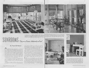 Better Homes & Gardens July 1937 Magazine Article: SUNROOMS 