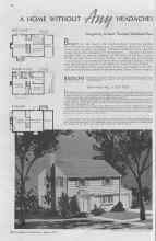 Better Homes & Gardens August 1937 Magazine Article: A HOME WITHOUT Any HEADACHES