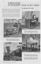 Better Homes & Gardens August 1937 Magazine Article: SPOTLIGHT YOUR LITTLE TABLES