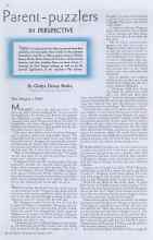 Better Homes & Gardens August 1937 Magazine Article: Parent-puzzlers IN PERSPECTIVE