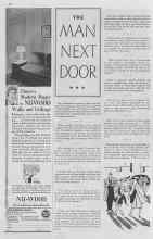 Better Homes & Gardens August 1937 Magazine Article: THE MAN NEXT DOOR