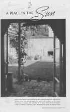 Better Homes & Gardens September 1937 Magazine Article: A PLACE IN THE Sun