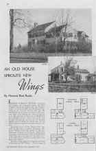 Better Homes & Gardens September 1937 Magazine Article: AN OLD HOUSE SPROUTS NEW Wings