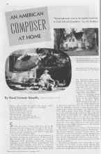 Better Homes & Gardens September 1937 Magazine Article: AN AMERICAN COMPOSER AT HOME