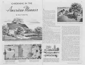 Better Homes & Gardens September 1937 Magazine Article: GARDENING IN THE American Manner